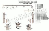 Декоративные накладки салона Dodge RAM 2002-2005 дополнительный набор, 4 двери